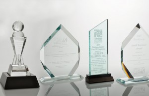 Business performance award trophies