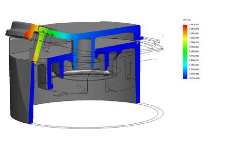 Lid Deflection Simulation Diagram