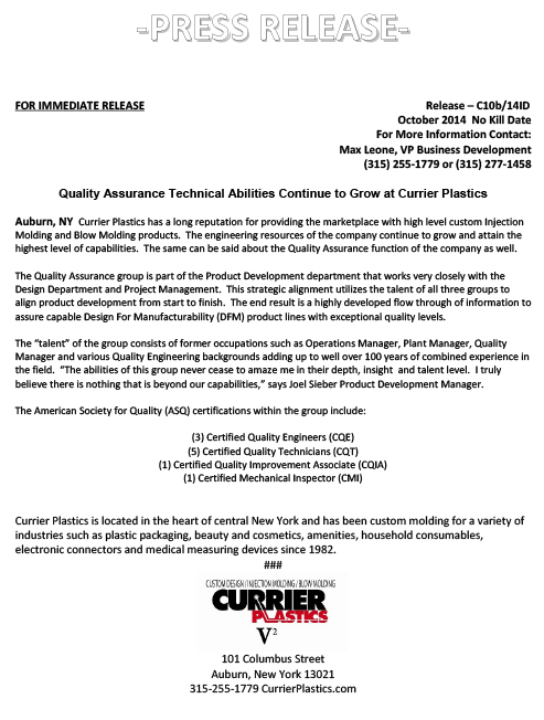 Continuing to Grow Quality Assurance Technical Abilities Press Release